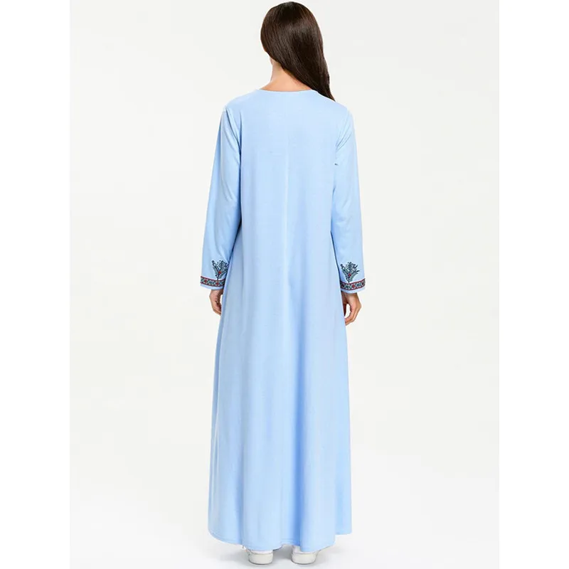 Bohemian Mexican Abaya Women Elegant Dress Casual Long Sleeves Tassel Embroidery Muslim Maxi | Тематическая одежда и
