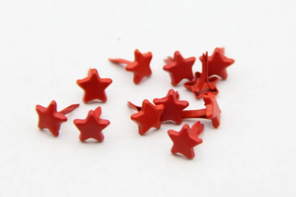 Small Star as photo 2 цвета 50 шт смешанные размеры звезды штифтики для скрапбукинга, украшение металлическая застёжка мини-Brads для обуви Pushpin украшения заклепки - Цвет: Small Star as photo