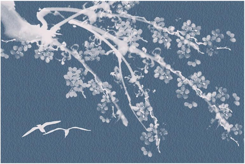 Настенные росписи идеи на заказ фото обои свежие и элегантные ручная роспись