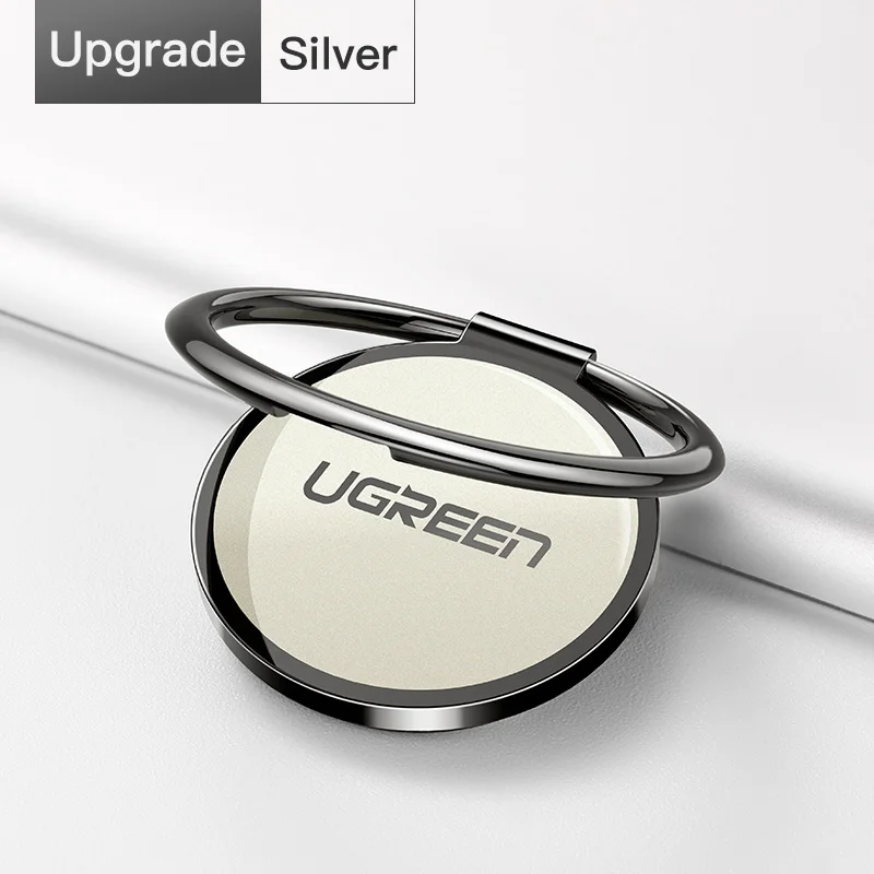 Ugreen палец телефон кольцо держатель 360 градусов мобильного телефона стол подставка держатель для Samsung S8 iPhone Универсальный сотовый телефон кольцо стенд - Цвет: Upgrade Silver