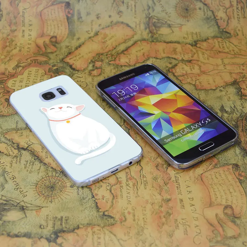 E2686 белый прозрачный Жесткий ПК чехол для samsung Galaxy Note S 3 4 5 6 7 8 9 Mini Edge Plus |