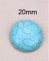 10 шт./лот полукруглый кабошон с плоской задней поверхностью синий Howlite гладкие натуральные каменные бусины, ювелирные изделия для DIY ожерелье браслет - Цвет: 20mm