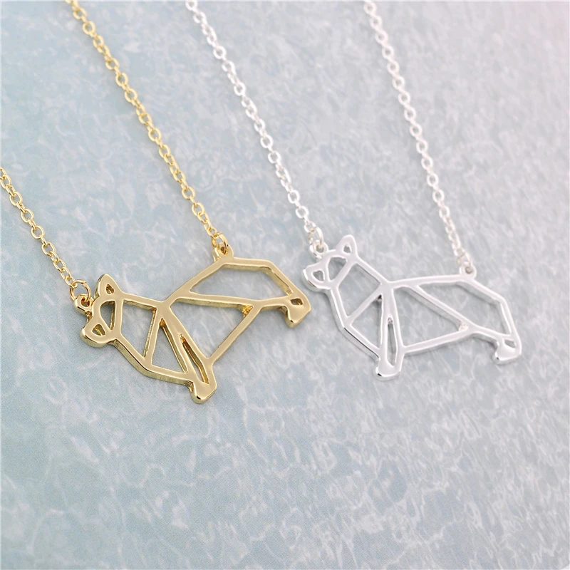 10 шт./лот модное ожерелье оригами корги геометрические украшения подвеска