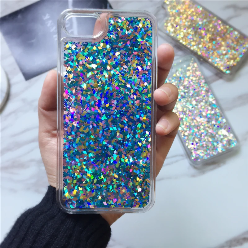 From Jenny Newest Glitter Liquid Quicksand Shiny Cover For iPhone 7 7plus Case for 6splus 6 6S 6plus Hard |