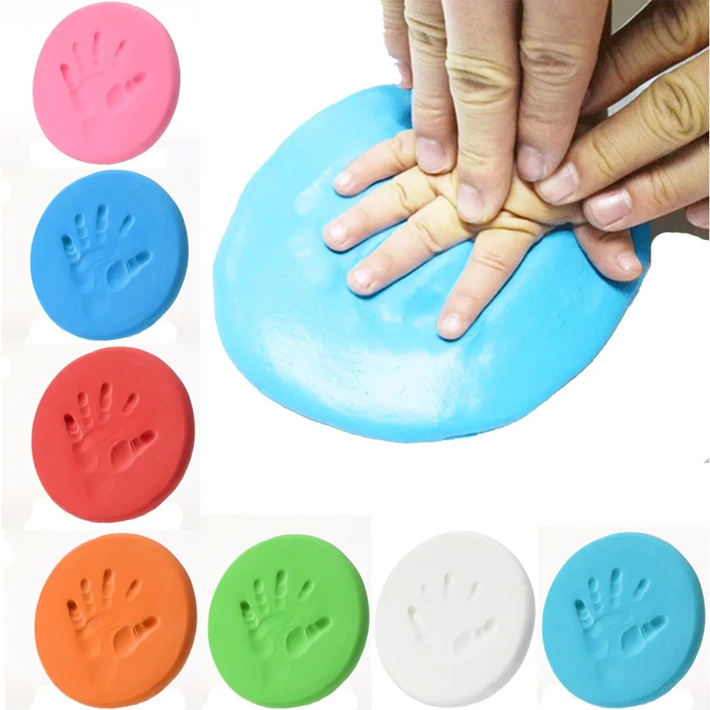 Уход за младенцами сушка мягкая глина Детские handprint след отпечаток комплект