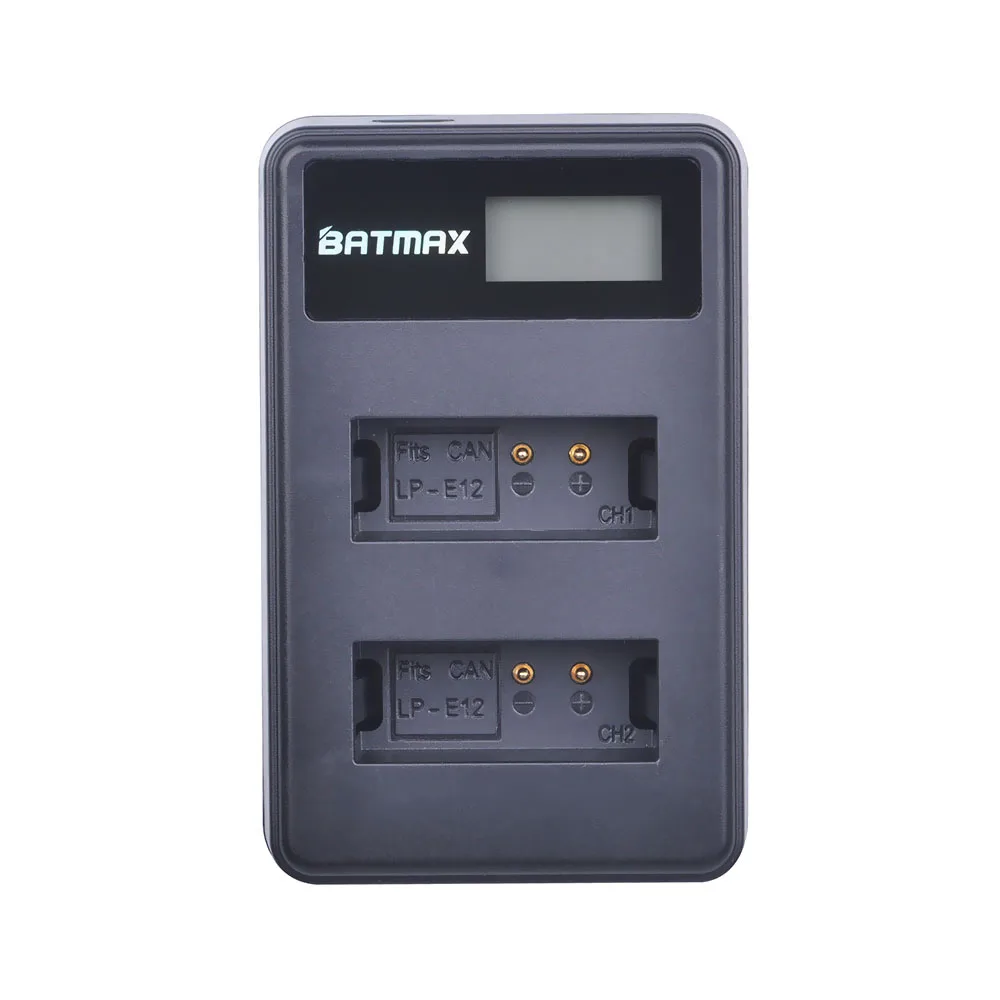 Batmax 4 шт. 1800 мАч LPE12 LP E12 камера батарея + ЖК дисплей двойной USB зарядное устройство