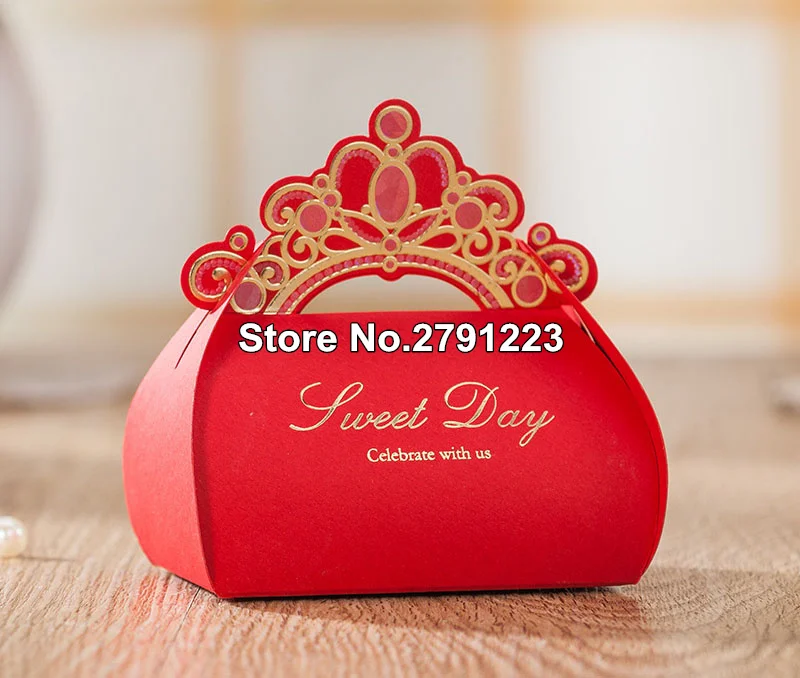 100pcs/lot European style Pink Blue Red Elegant Wedding box Candy Box gift wedding favour boxes | Дом и сад