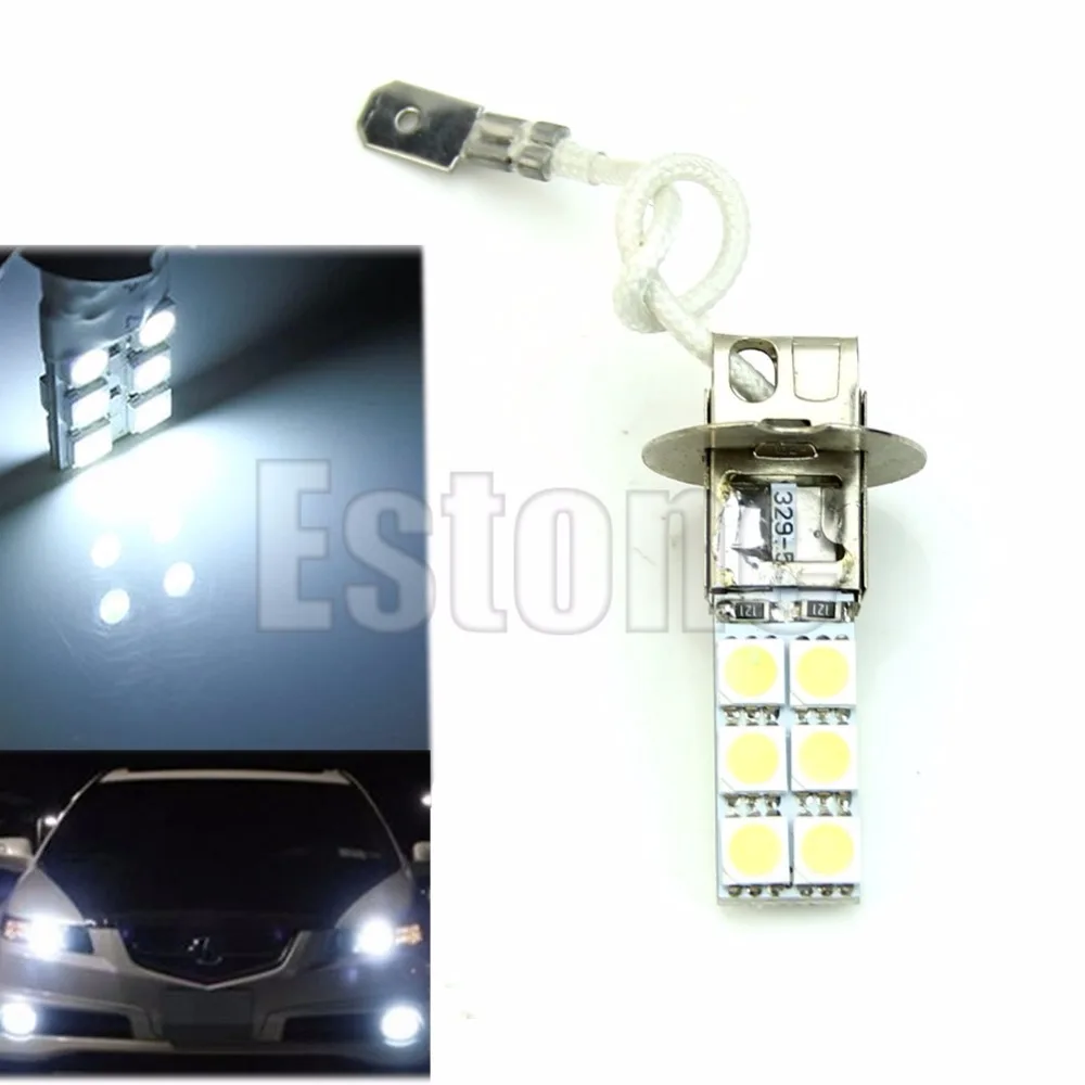 H3 12 LED 5050 SMD 12V яркий белый автомобильный противотуманный сигнал фара для