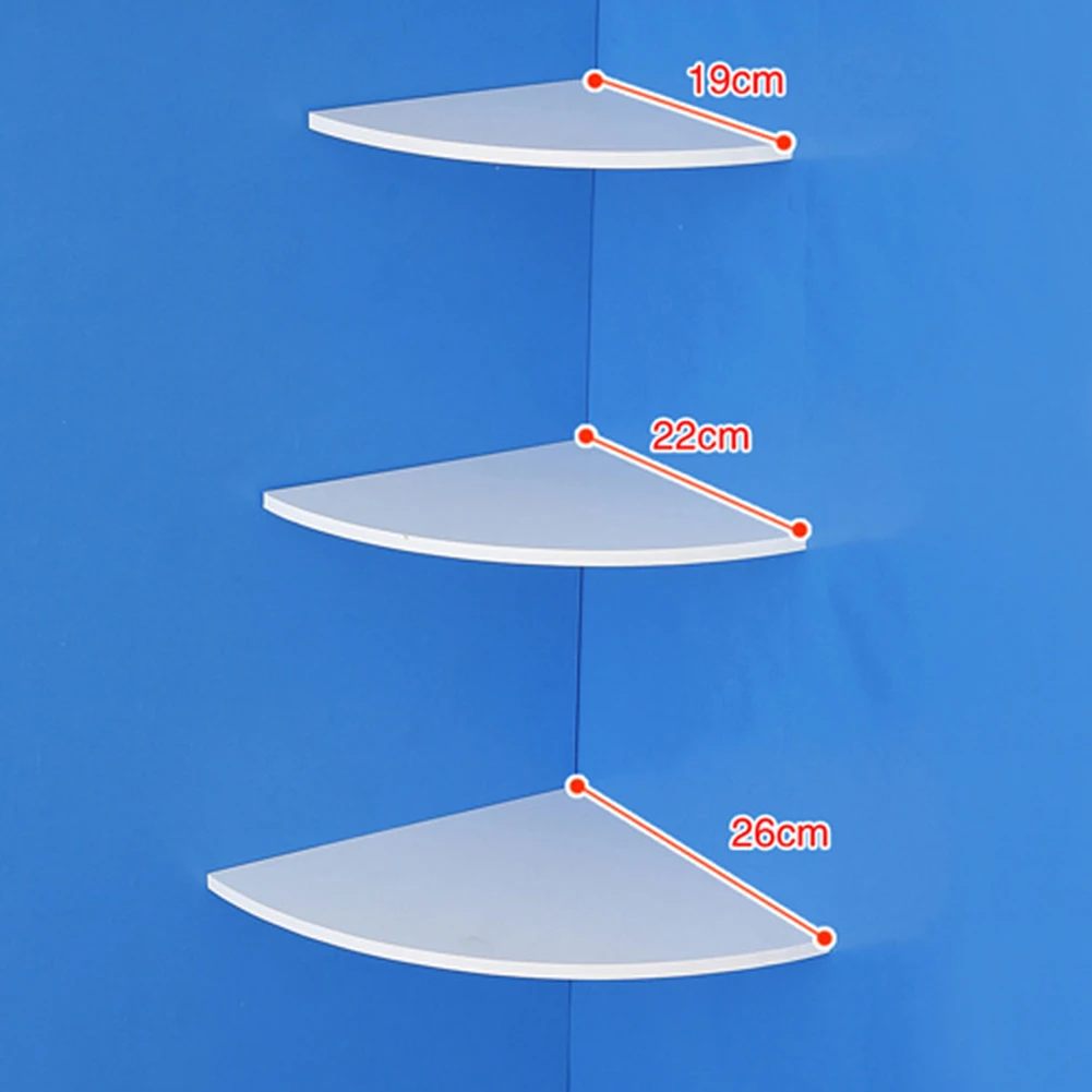 

Nosii 3Pcs Floating Corner Shelf Wall-Mounted Bathroom Shower Home Furniture Office Decor Storage Rack Bookshelf Shelves Storage