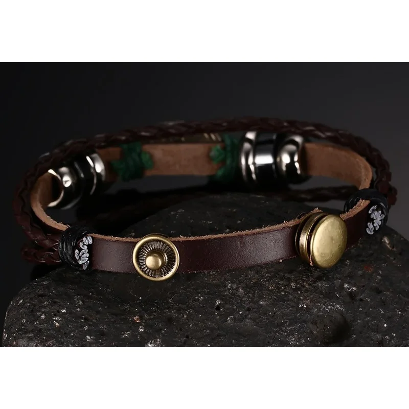 Мужские кожаные браслеты XUANPAI винтажные с рыбками ювелирные изделия 8 8&quot|bracelets