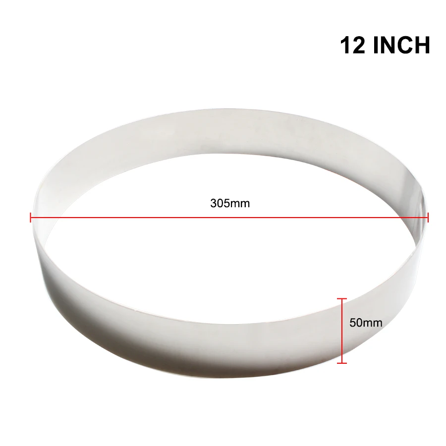12INCH 7-14 дюймов Круглый круглый форма Свадьба Помадка мусс торт плесень мусс торт кольцо выпечки Формы для выпечки инструменты для торта кухня аксессуары - Цвет: 12INCH