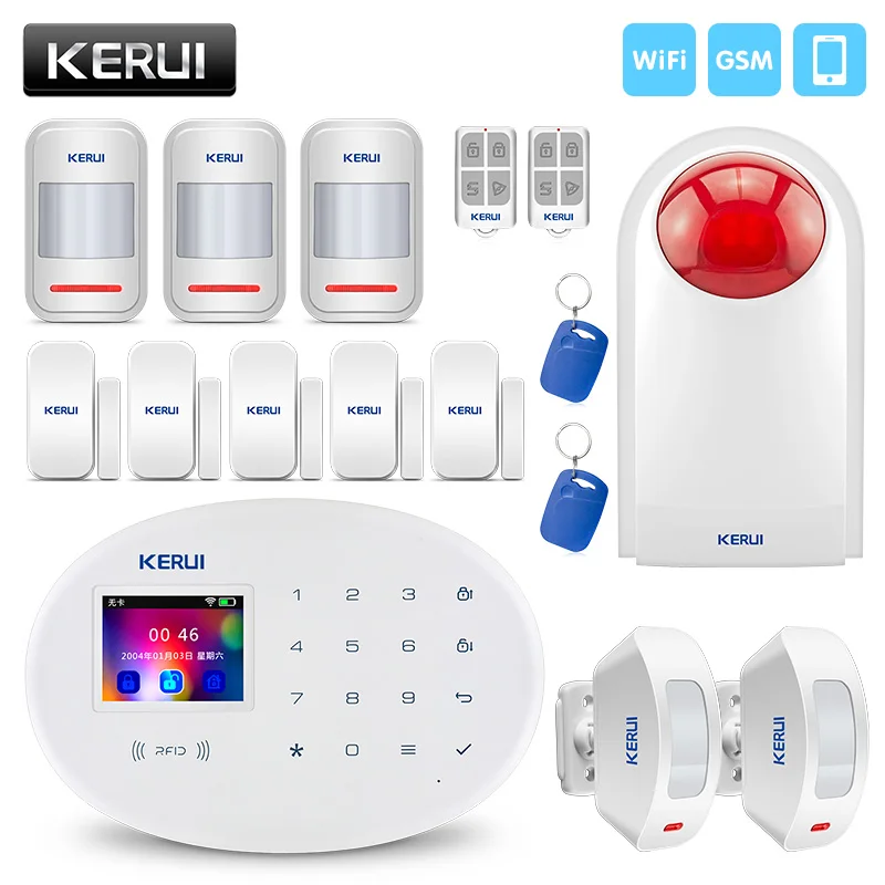 Беспроводная GSM клавиатура KERUI W20 2 4 ГГц WiFi|Комплекты для сигнализации| |