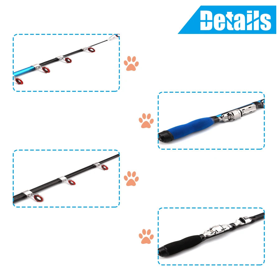 

1.0m 1.2m 1.5m 1.7m 1.9m 2.1m 2.3m Portable Mini Telescopic Fishing Rod Retractable Ultralight FRP Fishing Rod Pole