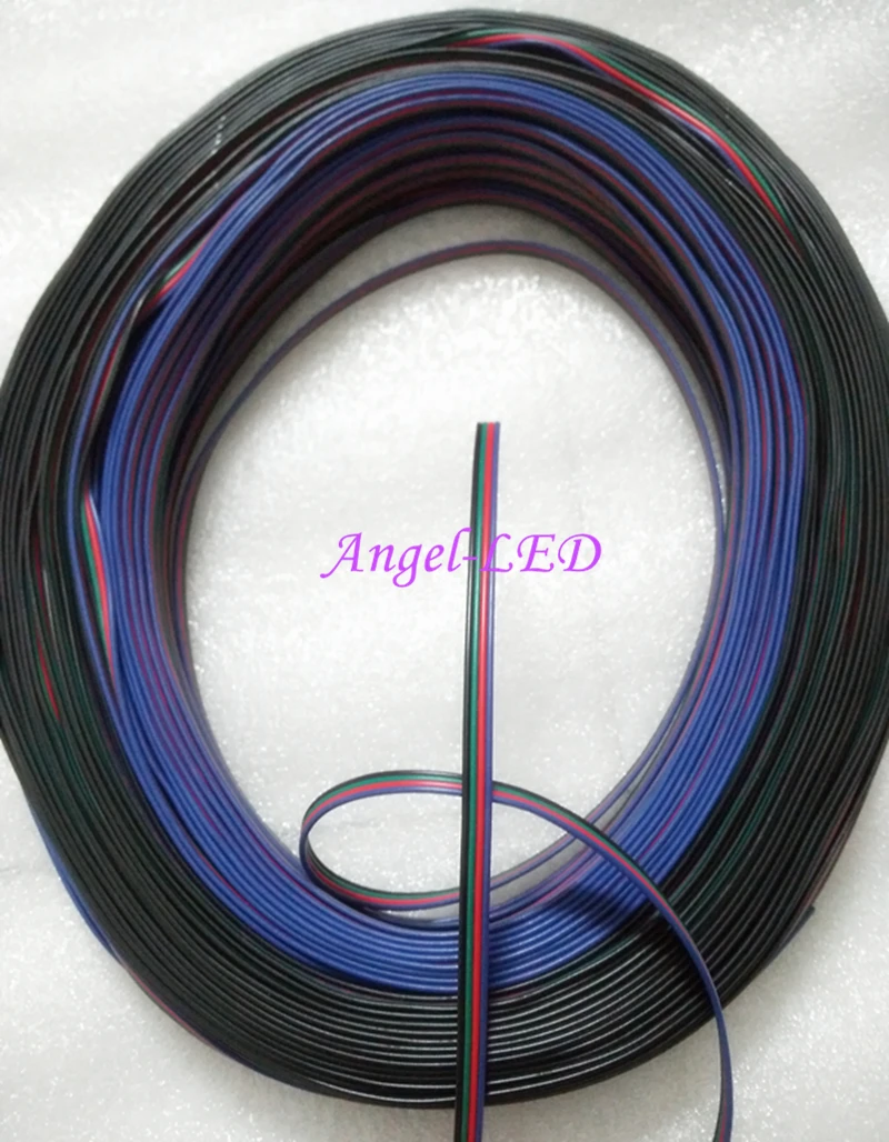 Бесплатная доставка RGB + белый или черный 4Pin удлинитель провода кабельный разъем