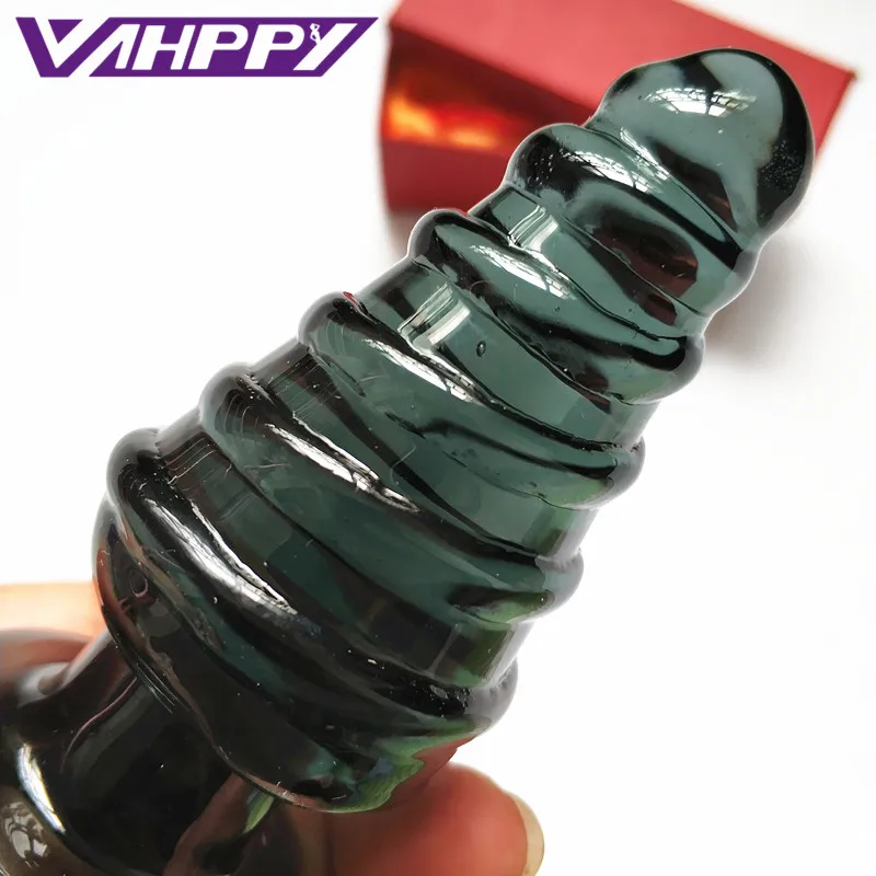 Анальные секс-игрушки для мужчин резьба Стекло Анальная пробка эротический