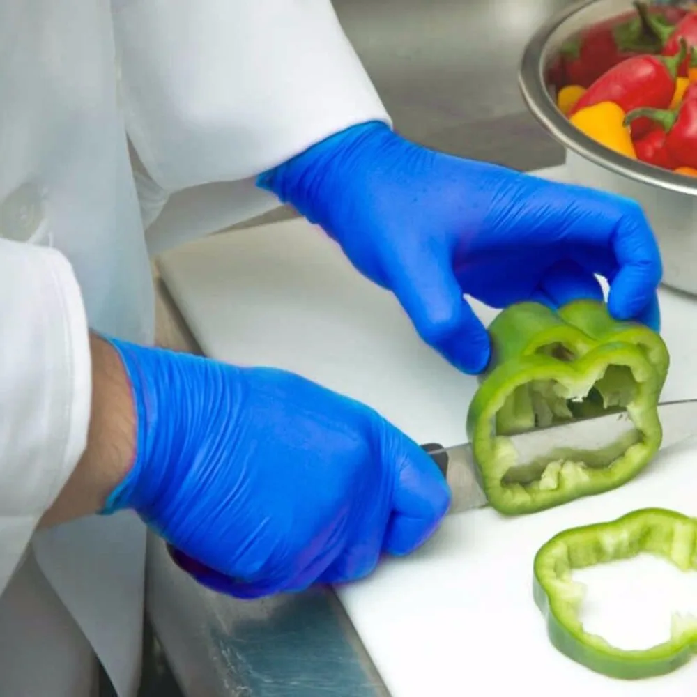 50 шт./лот одноразовые перчатки латексные для очистки пищевых продуктов