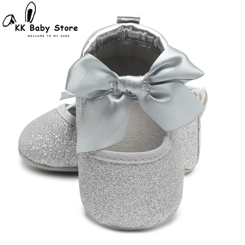 Обувь для маленьких девочек обувь первых шагов золотистая детская с большим