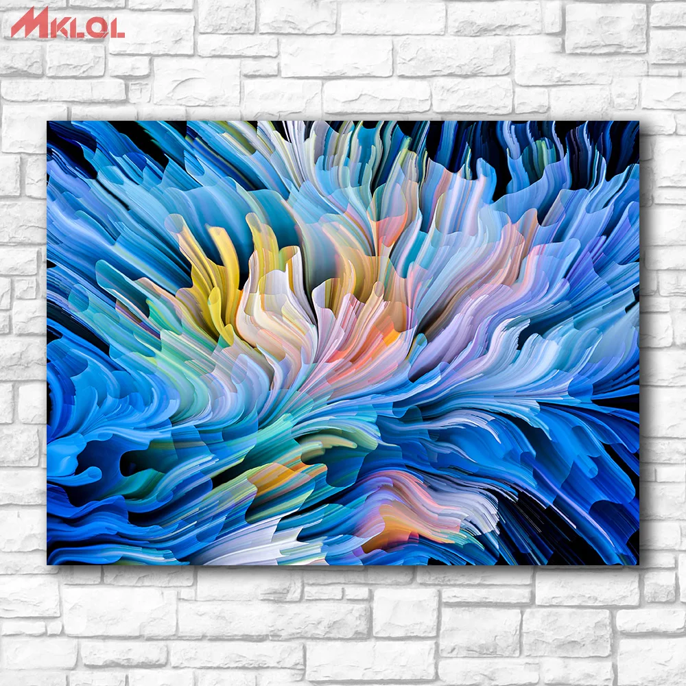 

Fashion Oil Painting 5-(10) Colored line clouds Paiting Home Decor On Canvas Modern Wall Art Canvas Print Poster Canvas Painting