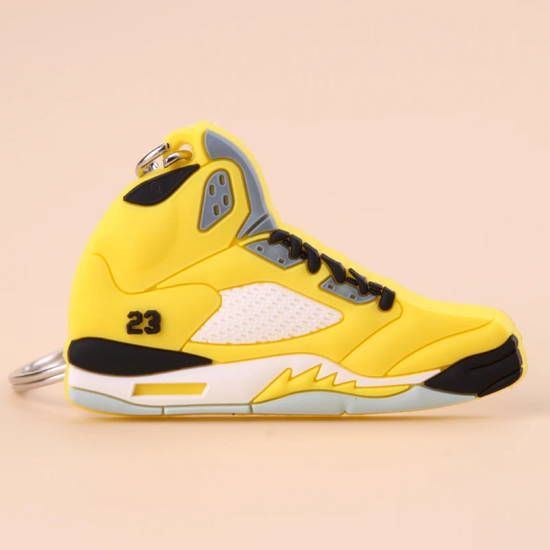 Picture Color1 Брелок новые экзотические мини Jordan 5 ретро обуви ключевая цепь Для мужчин и Для женщин детские подарочные брелки на баскетбольных кроссовок ключ держатель porte Clef - Цвет: Picture Color1