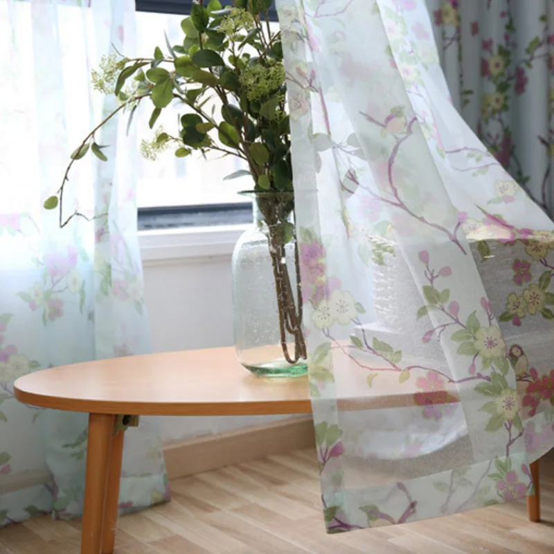 curtain 4 Затемненные занавески в пасторальном стиле для гостиной, жалюзи с розовой розой, занавески для спальни, тюлевые занавески для маленьких девочек - Цвет: curtain 4