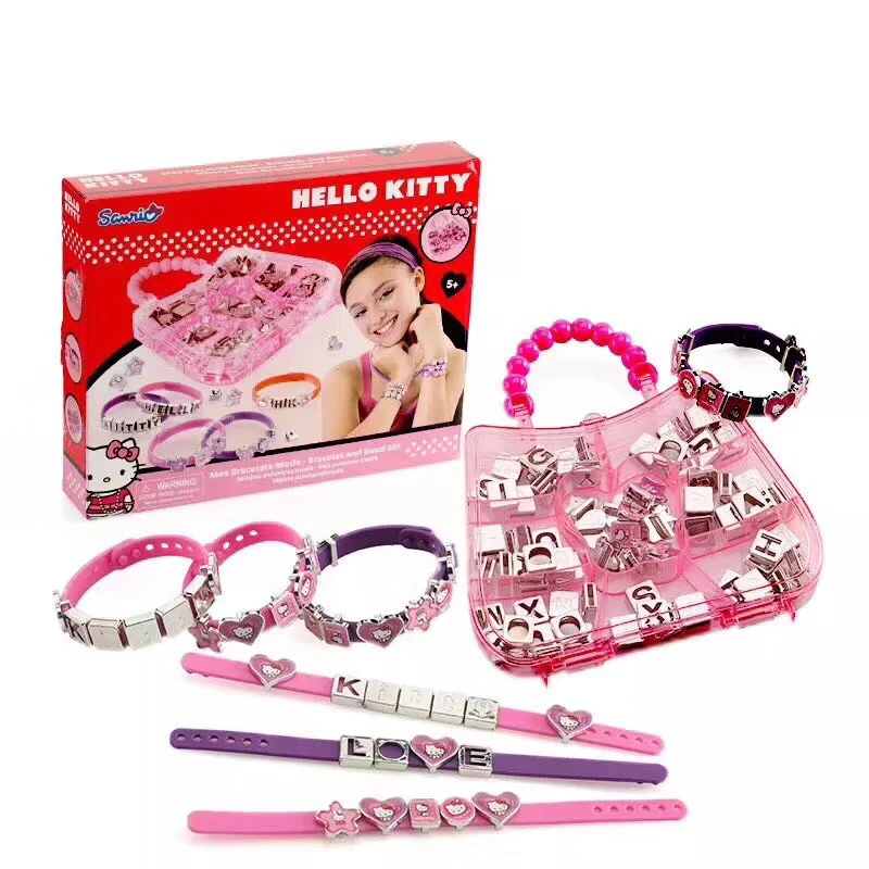 HELLO KITTY mes Браслеты Браслет режима и набор из бисера minhas pulseiras meine mbandmode для девочек