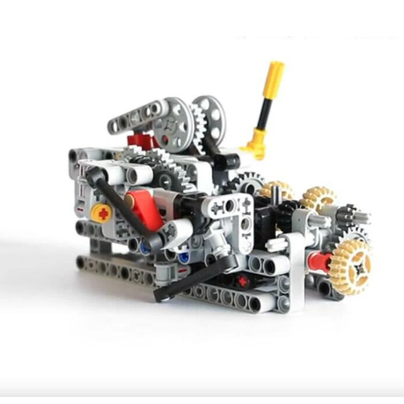 MOC 4911 V42 двигатель Technic 8 скоростей последовательный редуктор привод передняя подвеска рулевого управления автомобиля шасси системы строительные блоки игрушки