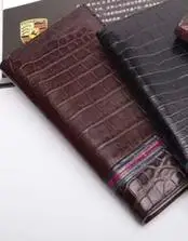 Brown Red Подлинная кожа аллигатора бизнесменов ультратонкие костюмы клатч кошелек из натуральной крокодиловой кожи живота Мужской Длинный кошелек держатели для карт - Цвет: Brown Red