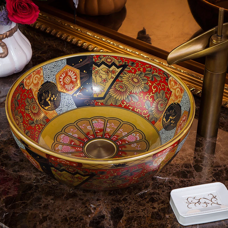 Керамический умывальник для ванной комнаты Jingdezhen | Обустройство дома