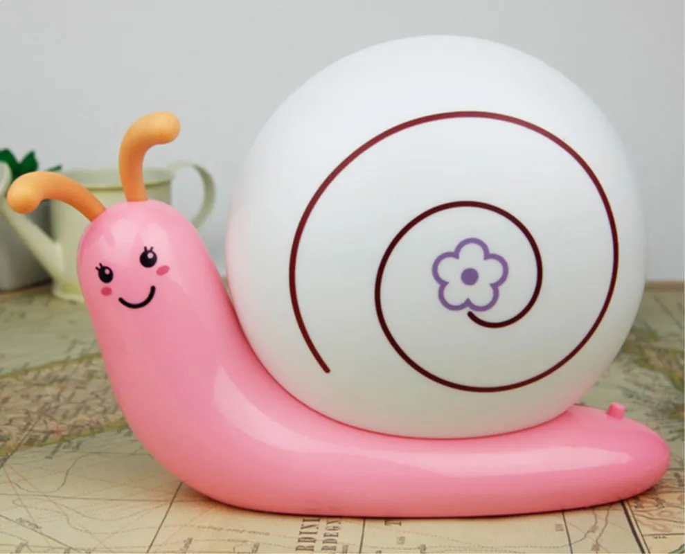 Светодио дный светодиодная USB лампа Улитка настольная 4 цвета для чтения Дети