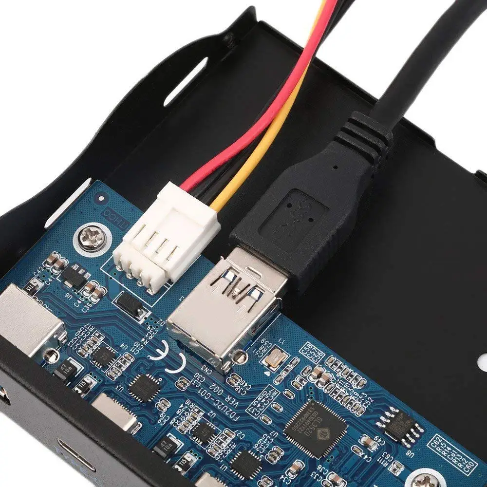 10 1 дюймовый флоппи накопитель с передней панелью 2 порта USB 3 5 и 0 Type C 20 контактным