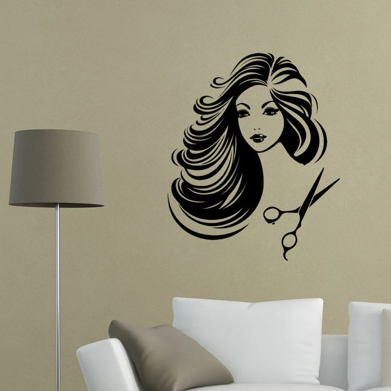 Сексуальный парикмахер салон красоты Парикмахерская самодельные обои Съемные