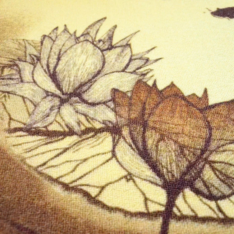 Круглый коврик китайский Стиль лотоса абстрактный ковер вращающееся кресло пол