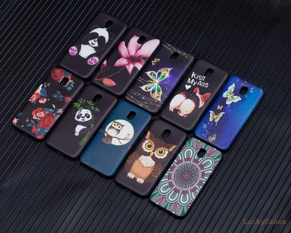 3D Рельефный цветок сова панда Мягкий ТПУ силиконовый чехол для телефона Samsung J5 2017