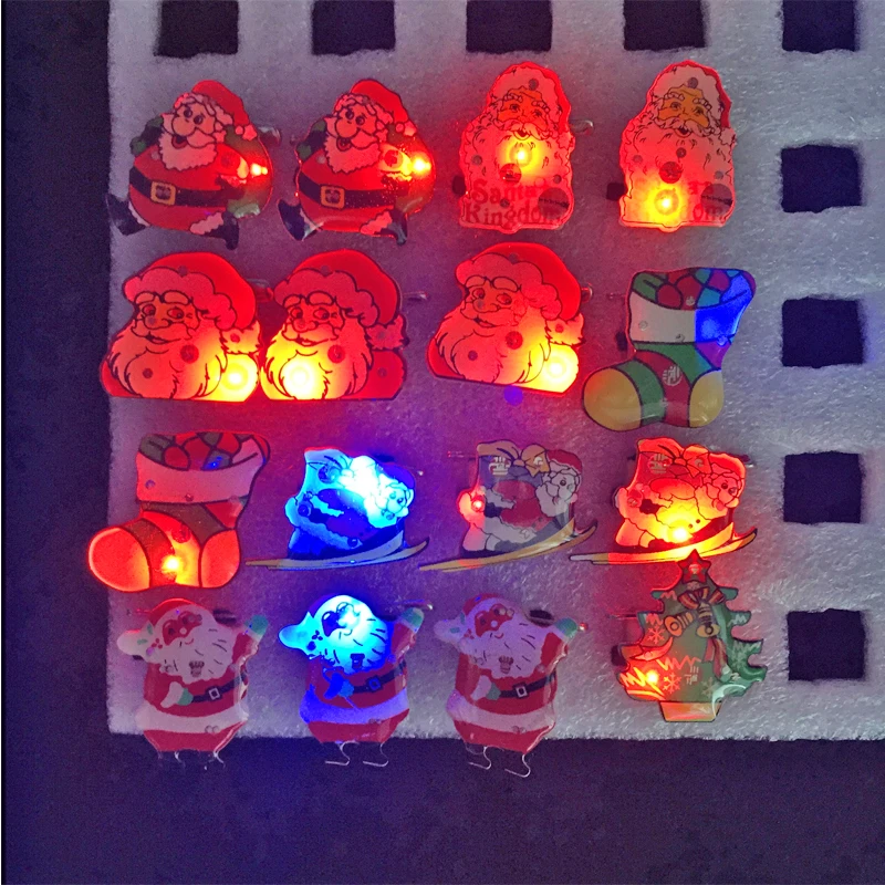 Gafas Led 300 шт. Рождественский подарок светодиодные светящиеся ботинки Санта Клаус