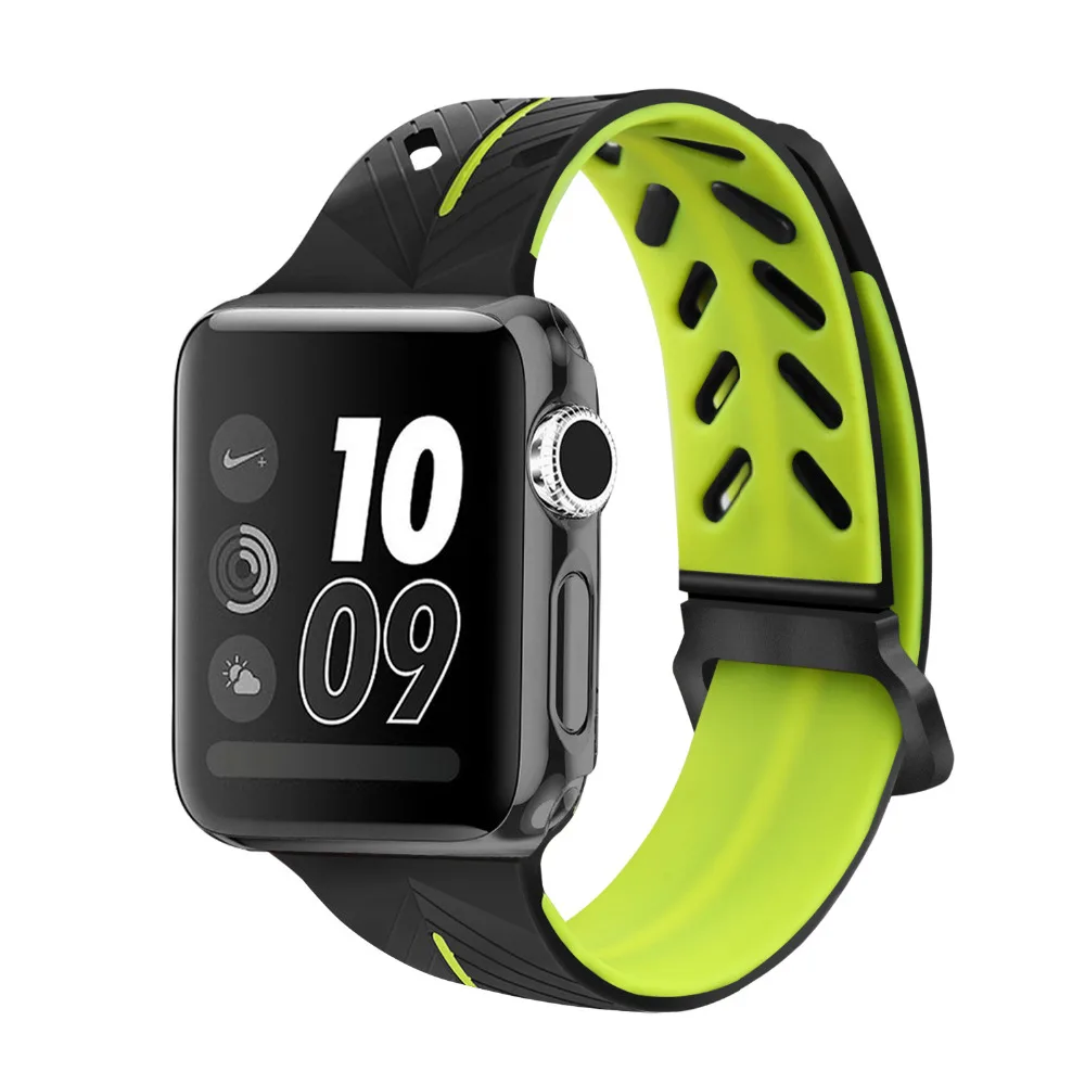 Силиконовый ремешок для наручных часов Apple Watch 38 мм браслет аpple резиновые iwatch 3/2/1 42