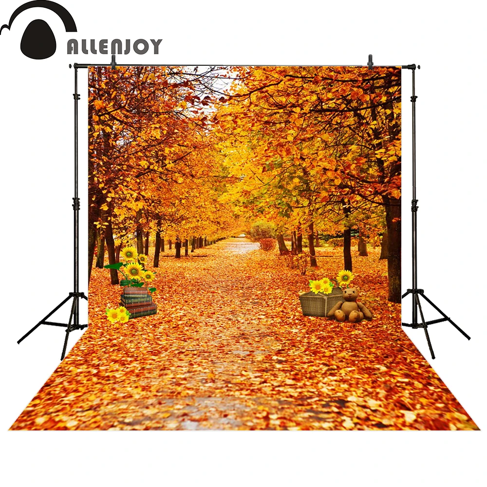 Allenjoy фотографии фон осенний Кленовый лист медведь подсолнечника душа ребенка