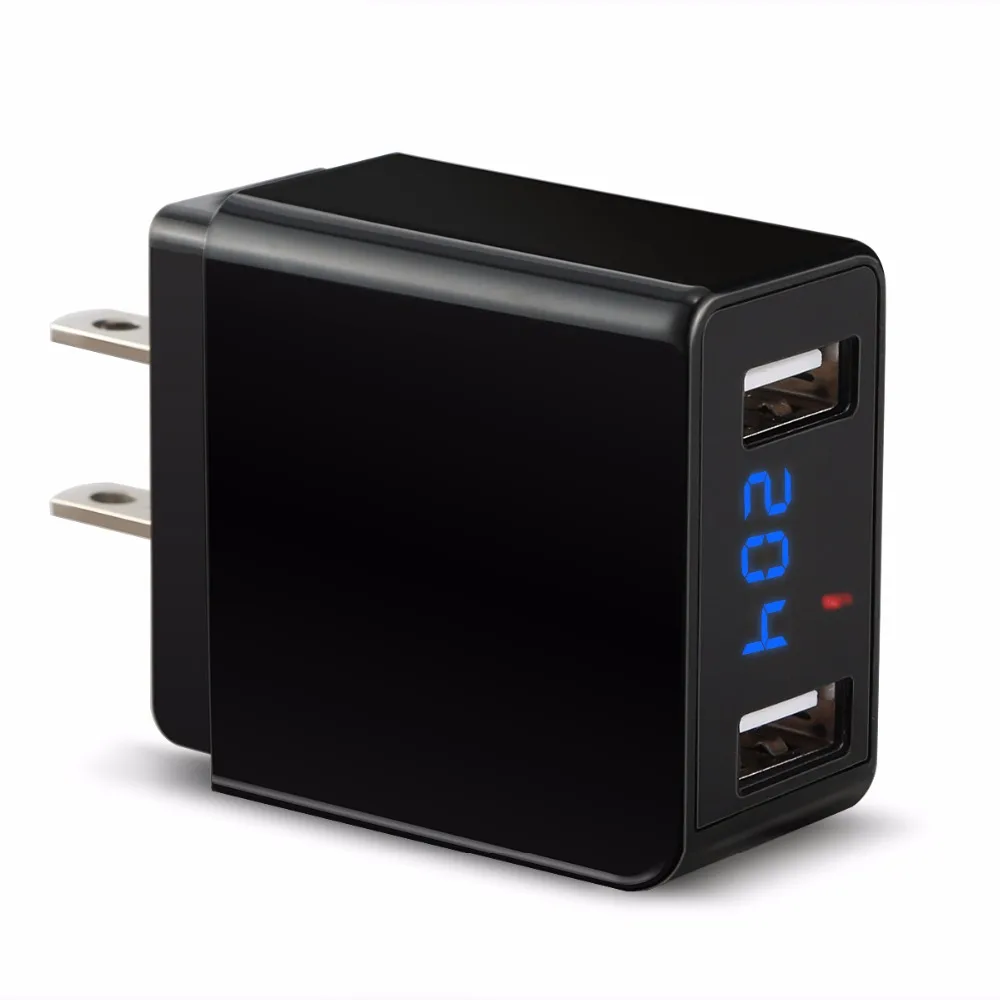 Универсальное зарядное устройство SOONHUA с двумя usb портами 5V2.4A дорожное настенное