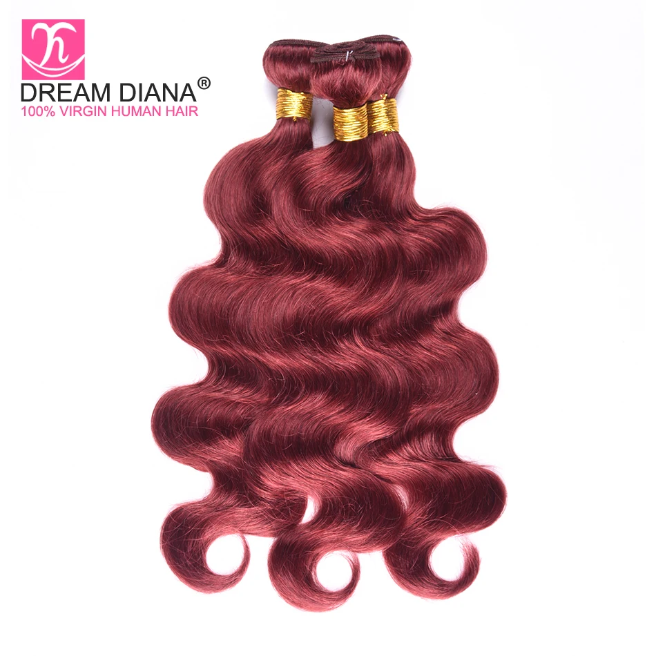 DreamDiana цвет 33 ткань предварительно цветной вьющиеся волосы Remy ED Малайзии средства