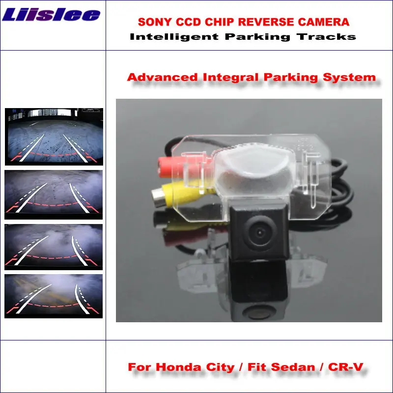 Liislee камера заднего вида с динамическим наведением для Honda City / Fit Sedan CR V CRV 580 TV Lines HD