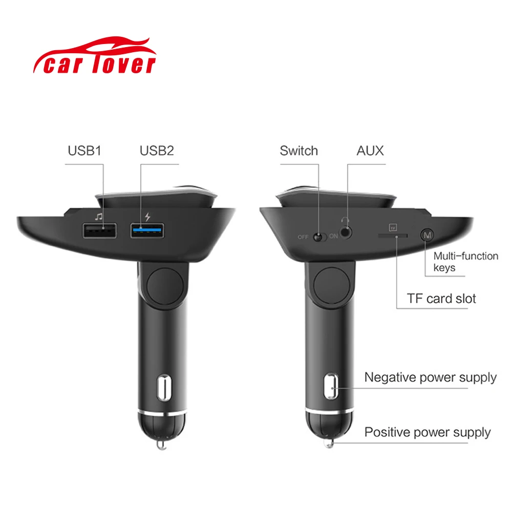 Автомобильный Радио fm передатчик наушники Bluetooth модулятор Handsfree MP3 плеер двойной