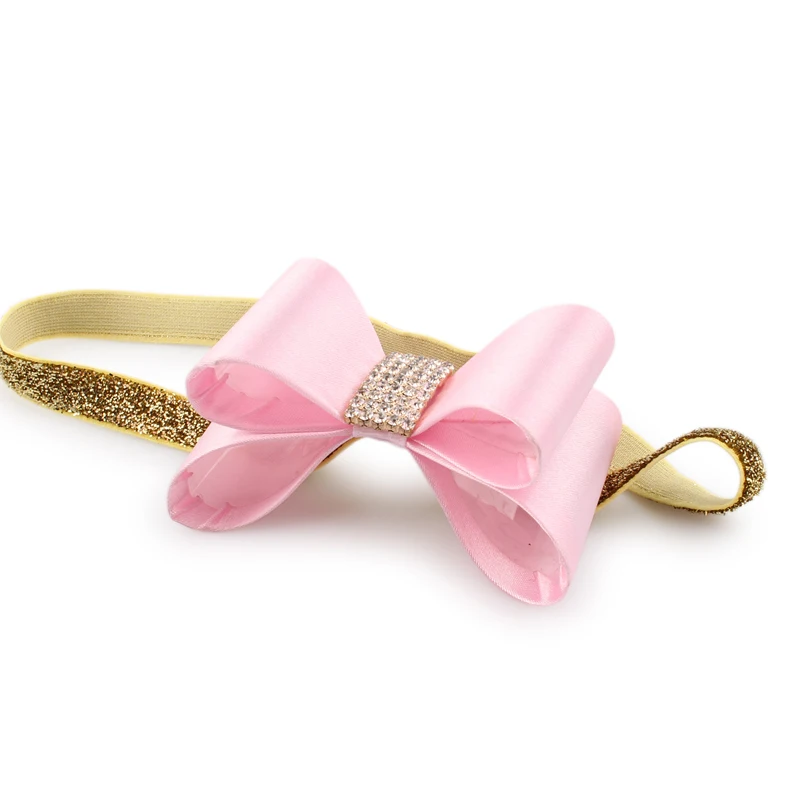 16 цветов для новорожденных роскошный цветок бант повязка на голову с блестками