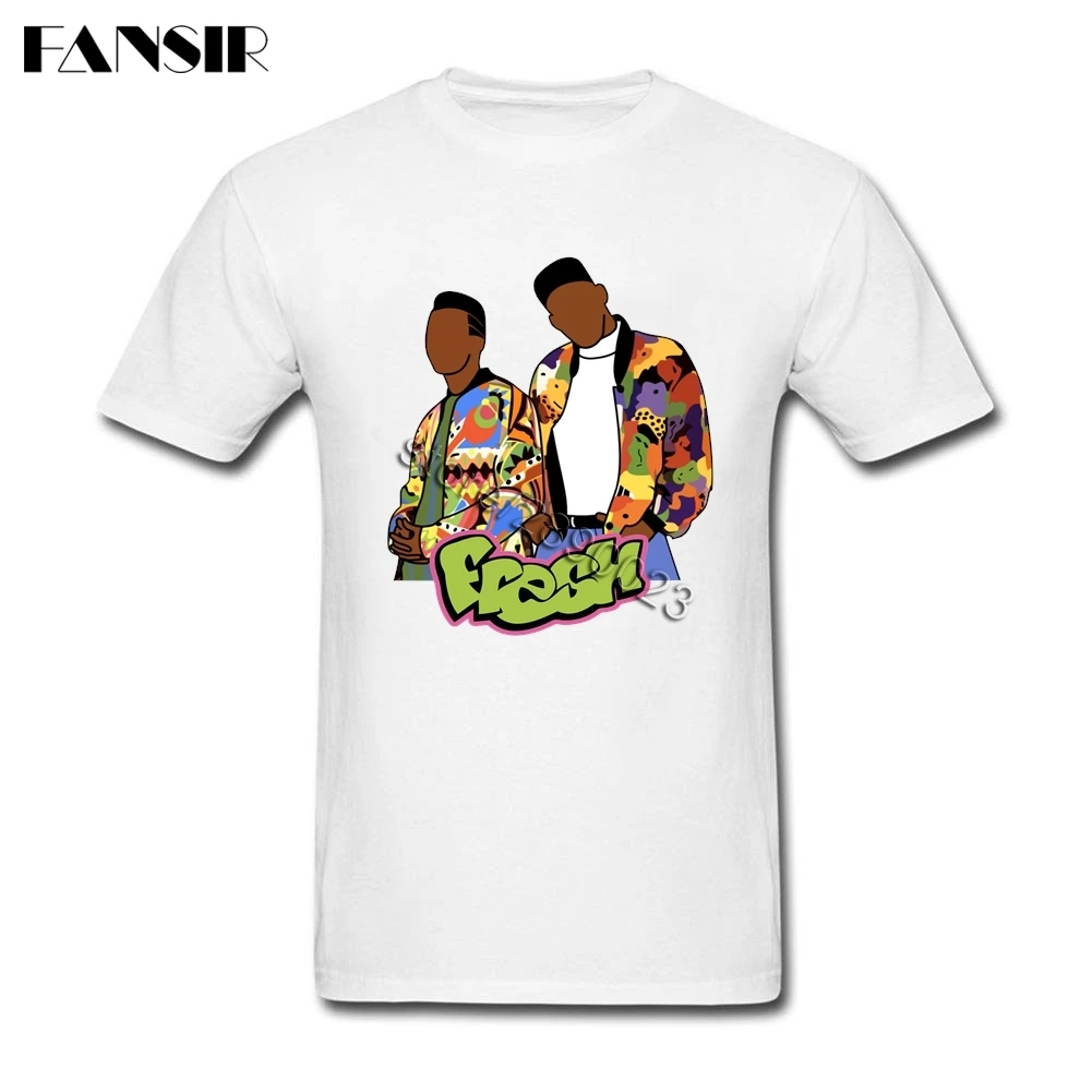Мужская футболка с коротким рукавом The Fresh Prince of Bel-Air из чистого хлопка круглым