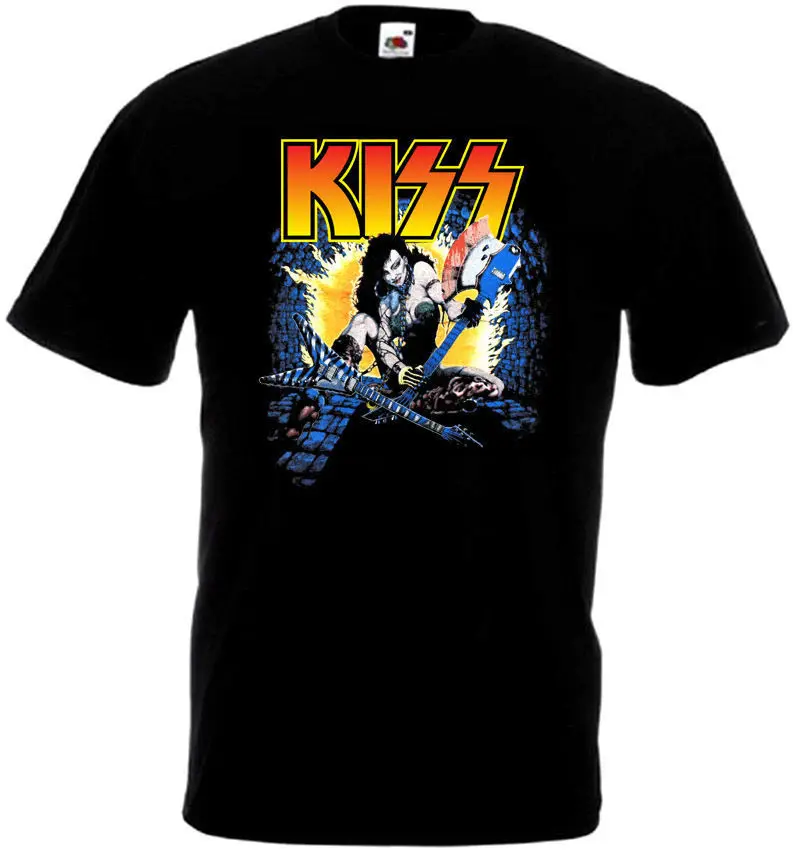 Футболка с надписью KISS Slave Girl World Tour 83 84 новые черные футболки всех размеров s S 3XL