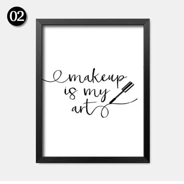 Fashion MakeUp Is My Art Wall Canvas Painting Home Decor Today I Am Feeling Prints Girl Pictures | Дом и сад