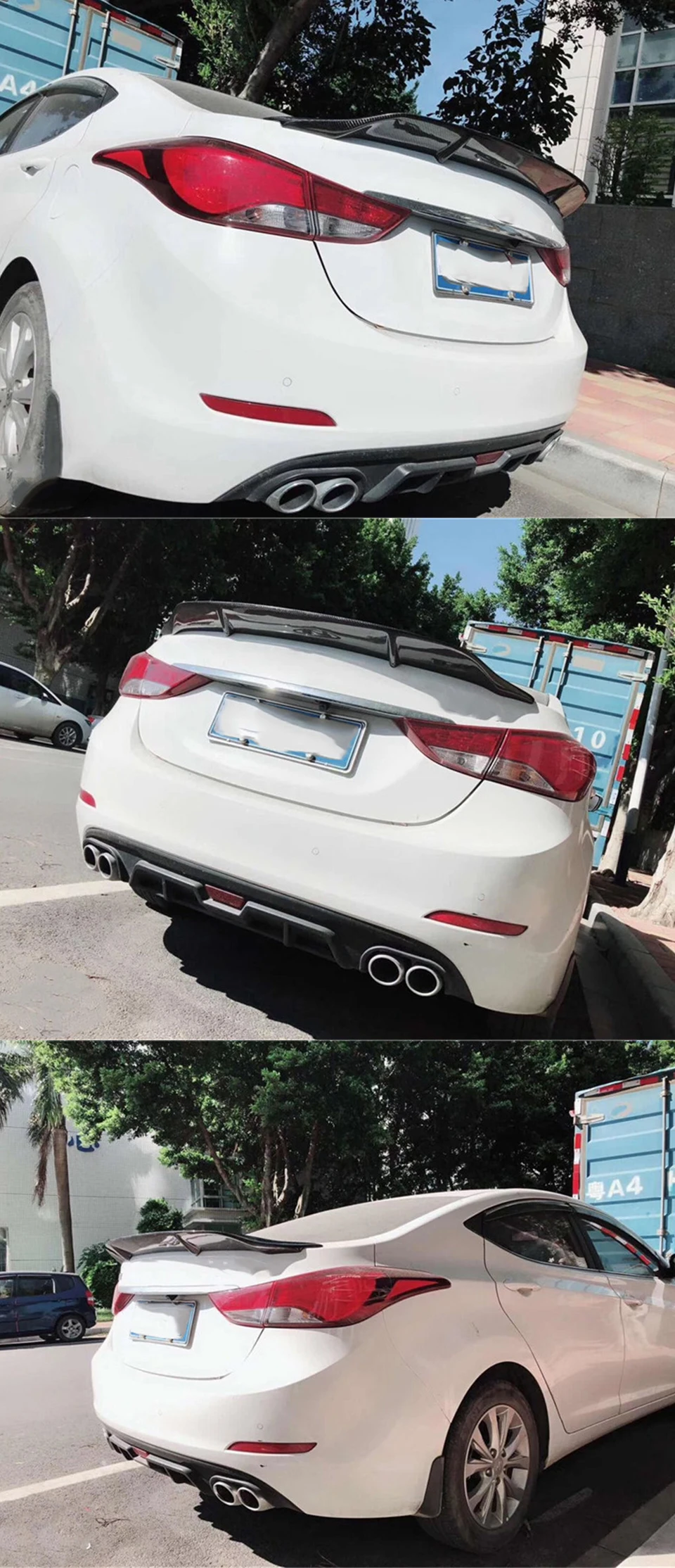 Для hyundai elantrant машинный спойлер 12-17 углеродного волокна/frp зад губ автомобилей передний спойлер elantrant высокого качества цвета грунтовки крыло хвост