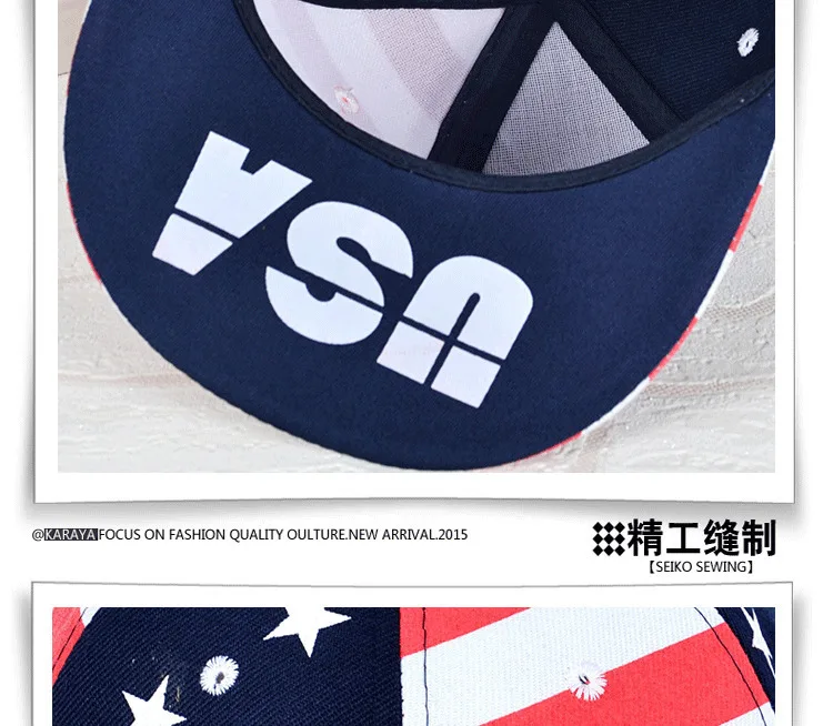Модные уличные танцевальные крутые хип-хоп кепки с флагом США Snapback бейсболки с защелкой сзади шапки американский флаг
