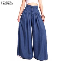 womens wide leg pants 2022 summer fashion pleated women pants female casual long trousers zipper pantalon palazzo