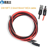 3919ft 2 5mm%c2%b26mm%c2%b2 pv connection extension solar cable black red parallel extend cable 12v solar panelcellsystemmodule diy