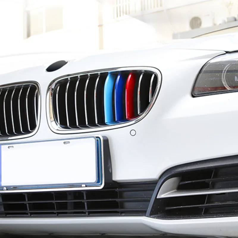 3 шт. 3D-наклейки на переднюю решетку радиатора автомобиля BMW E39 E60 F10 F07 G30 5 series GT M |