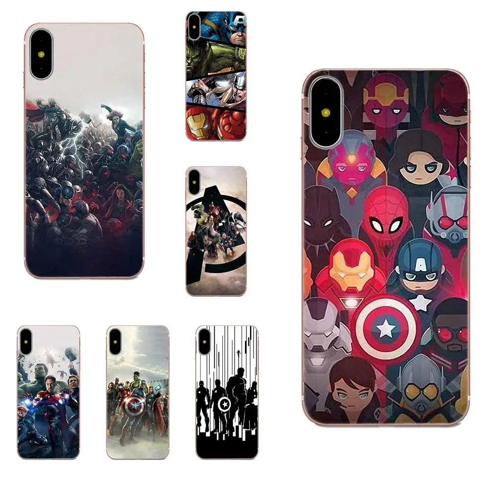 Мягкий дизайн для Huawei Honor 4C 5A 5C 5X 6 6C 6A 6X 7 7X 8 9 V8 V10 Y3II Y5II Y6II G8 P7 Play Lite Marvel наклейки
